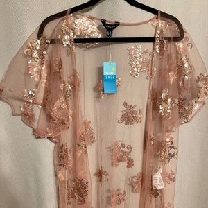 New Look Mesh Sequin Kimono NWT